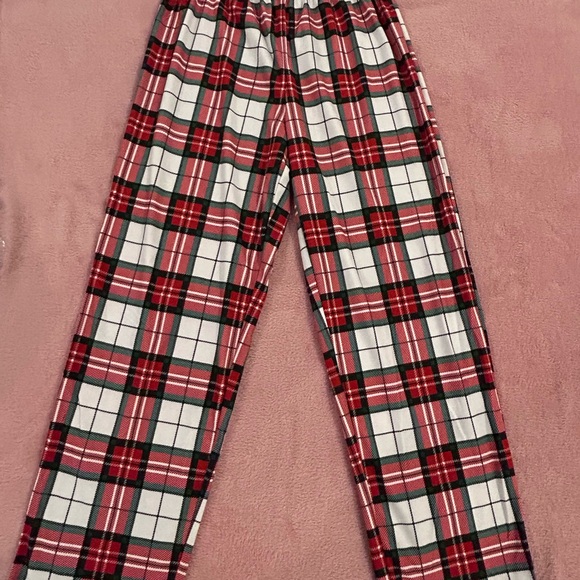 Unisex Casual Red Plaid Pajamas - Picture 4 of 6